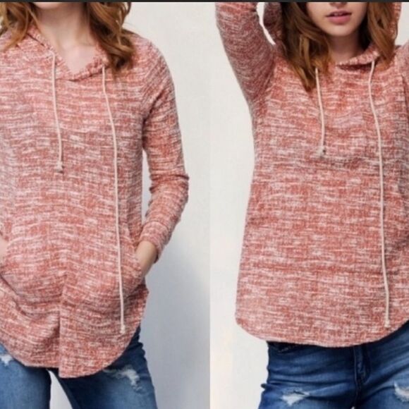 Textured Drawstring Hoodie - Picture 2 of 5